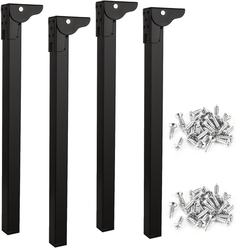 4 Pack 400Mm / 16 Inch Folding Table Legs, Metal Foldable Furniture Legs with Sc - Picture 10 of 12