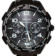 SEIKO Brightz 20Th Anniversary Model SAGA297 Black Men's Used Watch #21011