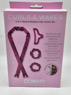 Conair2-in-1 Heat & Heatless Hair Curler Set