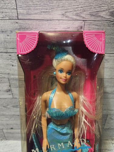 Muñeca Barbie Sirena 1991 Mattel 1434 Color Cambio Arco Iris Pelo De Colección NRFB - Imagen 5 de 18