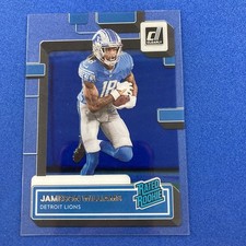 Jameson Williams 2022 Clearly Donruss Rated Rookie Card #58 Detroit Lions