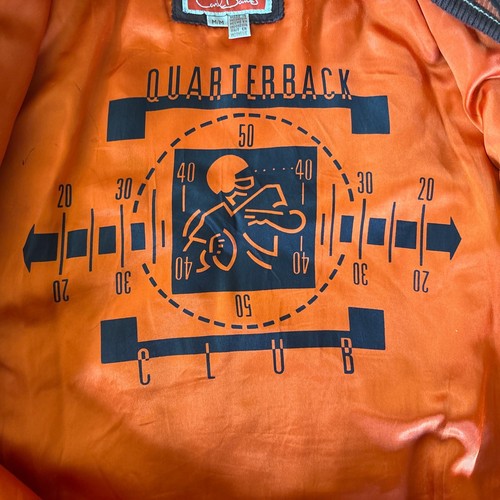CLEVELAND BROWNS Carl BANKS LEATHER BOMBER JACKET MENS MEDIUM VINTAGE VGC QtBack - Picture 5 of 24