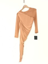 Norma Kamali Beige Brown Wrap Around Dress