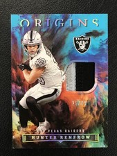 2022 Panini Origins #FF-HRE Hunter Renfrow Future Fabrics Turquoise /49