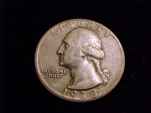 1938-S  Washington Quarter, Very Fine Grade.