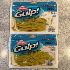 2 Packs Berkley Gulp Saltwater 3” Baitfish Chartreuse