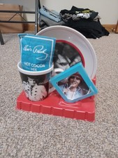 Elvis Presley Gift Set Mug Plate Cocoa Mix Blue