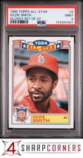 1985 TOPPS ALL-STAR GLOSSY SET OF 22 #5 OZZIE SMITH HOF PSA 9