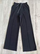 Varley DoubleSoft Wide Leg Pants Trouser XS Black 30 Inch VAR02105 Lounge Travel