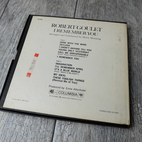 1966 Robert Goulet – I Remember You Reel to Reel Tape – CQ 809 – 7 ½ ips - Picture 6 of 7