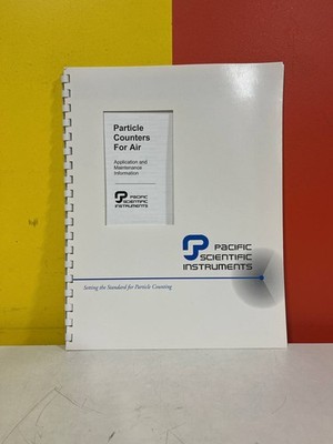 PACIFIC SCIENTIFIC INSTRUMENTS Counter Application and Maintenance Information