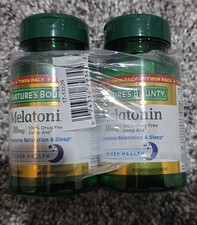 Nature's Bounty 2Pack Melatonin 10 Mg Factor Sealed Free Shipping 120c 07/25 