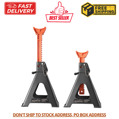 #ad KFFKFF 6 Ton Jack Stands Adjustable Heavy Duty Steel 1 Pair $36.69