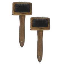 Wool Carder Brush 2 Small, Black/brown