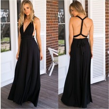 Ladies Formal Dress Long Evening Party Summer Bridesmaids Gown Multi way Wear UK