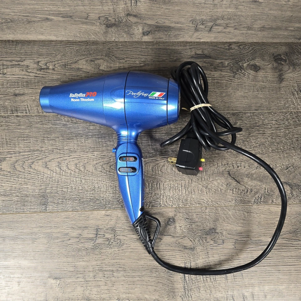 Secador de cabelo BaBylissPRO nano titânio Portofino tamanho completo azul BNTB6610 TESTADO - Imagem 2 de 4