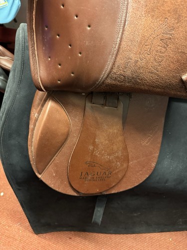 Harry Dabbs Jaguar Tan 17.5" English Leather Jumping Medium Fit Saddle - Picture 4 of 8