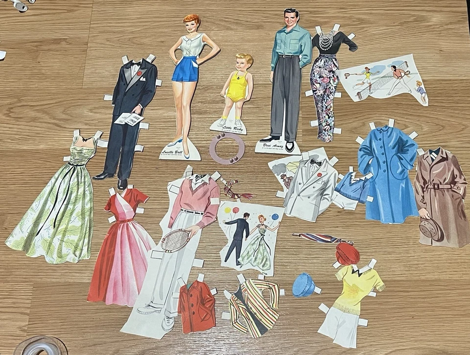 1953 Lucille Ball Desi Arnaz Little Ricky Paper Dolls I Love Lucy TV Show 50's - Image 2 of 4