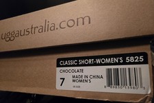 UGG Australia Classic Short Boots 5825 Women Size 7 Brown Chocolate Used In Box