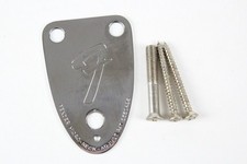 1979 Vintage Fender Stratocaster/Telecaster Chrome USA 3-Bolt NeckPlate CLEAN 