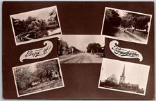 RPPC Multiview Postcard (5 Views) – Peeps of Kingsthorpe – England