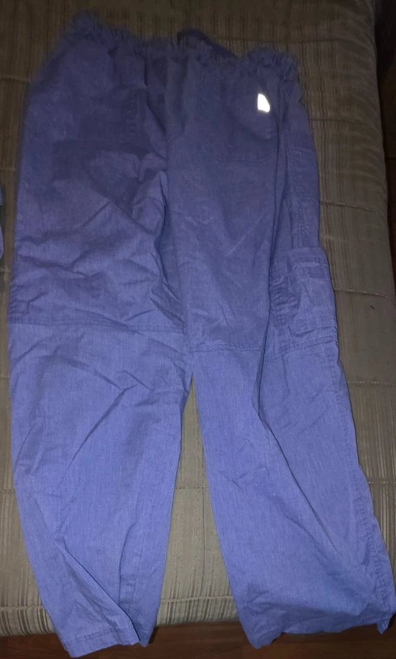 UA Women's 2XL Butter-Soft Stretch Scrubs 10 Pocket Sparkling Grape Heather Set - Image 3 of 4