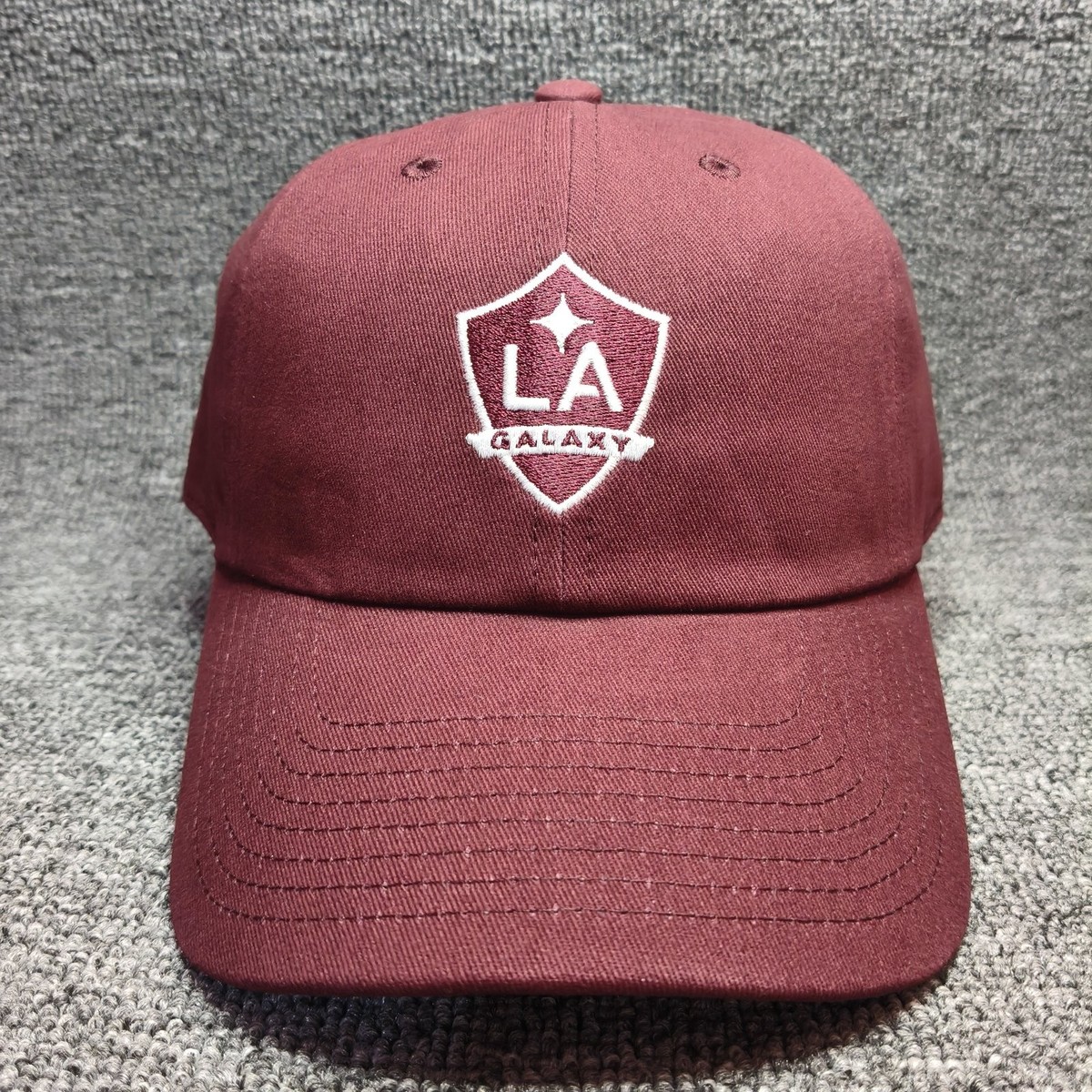 Mitchell & Ness LA Galaxy Burgundy Strapback Baseball Cap Hat