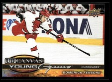 2025-26 Upper Deck UD Canvas Young Guns ,.. Domenick Fensore Rookie Carolina