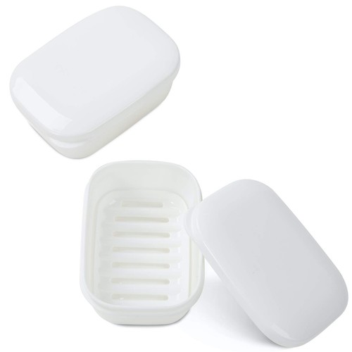 2 Pack Travel Soap Container, Leakproof Soap Holder with Lid, Travel Bar Soap...