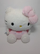 Fuzzy Sanrio 7” Hello Kitty Plush Pink Overalls Round 1 with Tag