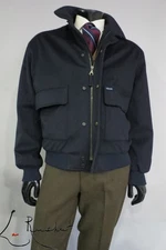 Faconnable Loro Piana Storm System Rain and wind navy heavy zipper coat M