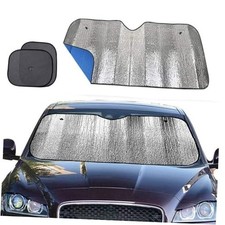 Windshield Sun Shade,Car Sun Shade Side Window as Bonus,Car Sunshade Blue