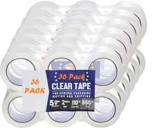36 Rolls Shipping Packaging Box Packing Sealing Tape 2" x 110 Yard 330FT