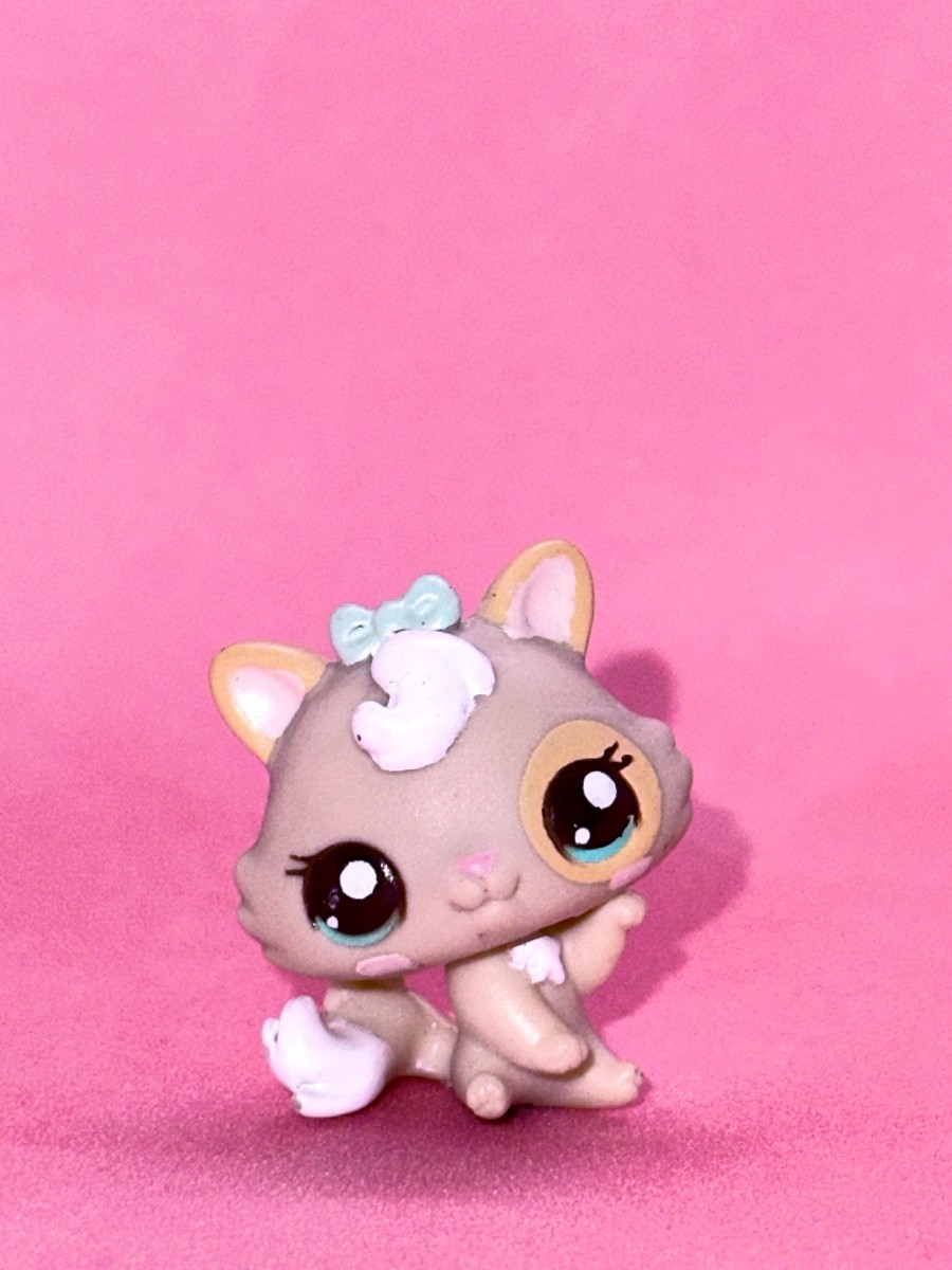 LPS Hasbro Cutest Pets Peach Mini Baby Kitten #2555- Authentic