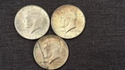 1964 Kennedy Half Dollar Lot Of 3 90% Silver