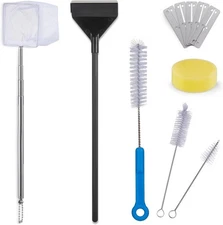 Fish Tank Cleaning Kit: Algae Scraper for Aquariums Glass Scrubber Cleaner... 