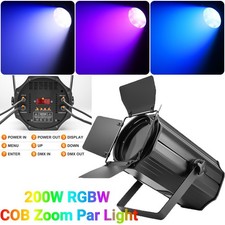 200W RGBW COB Zoom LED Par Light DMX Audience Blinder Stage Lighting Cover Show