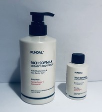 Lot Of 2 KUNDAL Rich Soymilk Creamy Body Wash Tazman Pepper C 16.9 oz  3.38 oz