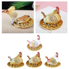 Poule de figurine sculpture décoration intérieure bijoux organisatrice de