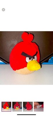 ANGRY BIRDS 9'' Red Bird Plush Stuffed Animal 2010 Commonwealth Rovio