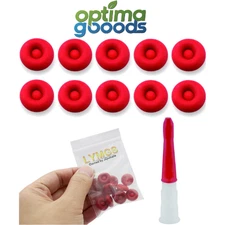 Universal Fit Caulk Tube Latex Sealing Caps, Caulk Saver Cover Sealer Red 10 Pk.