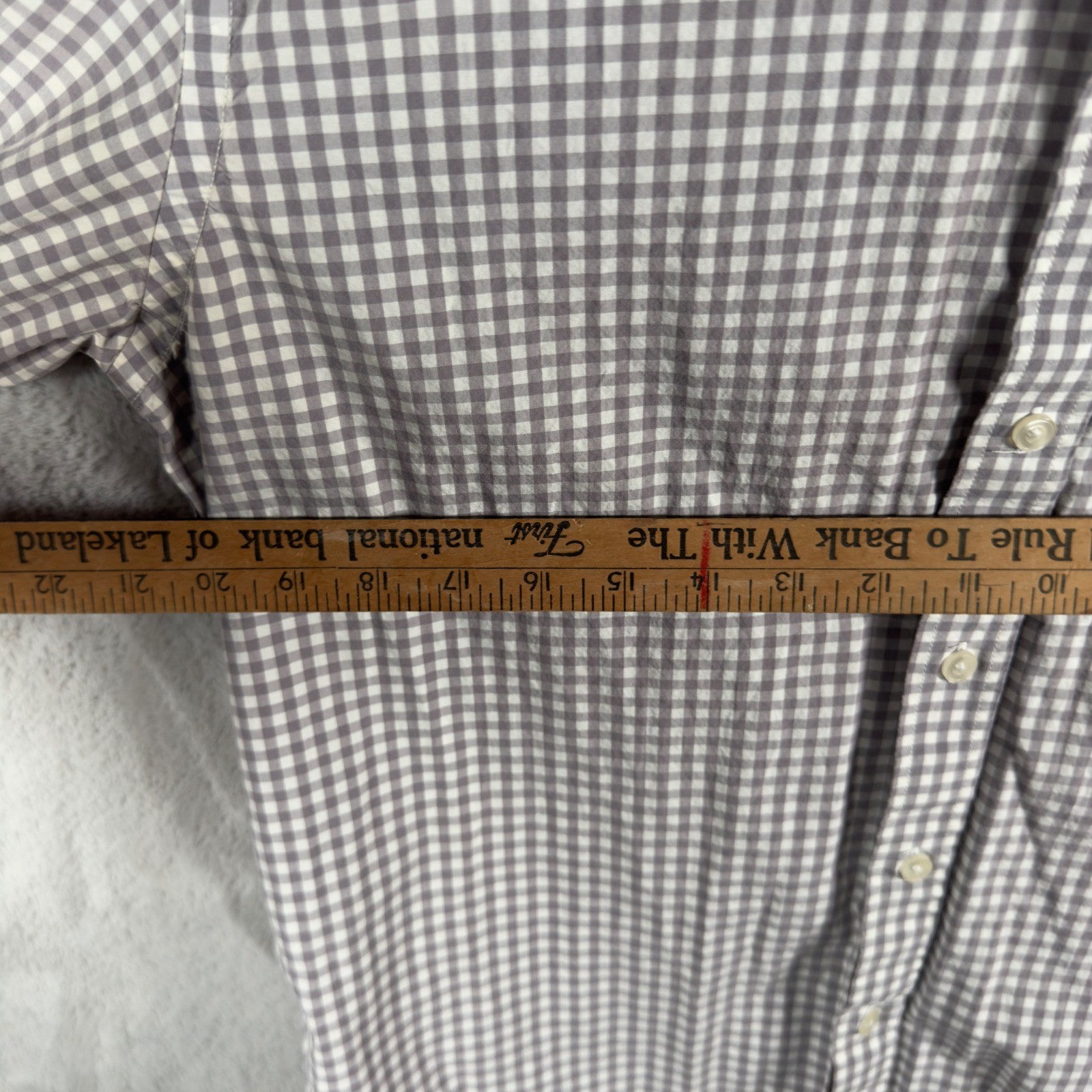 UNTUCKit Men Large Gingham Button Down Shirt Long… - image 4