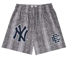 [EE000082] MENS ERIC EMANUEL EE X NEW YORK YANKEES SNAKE SKIN SHORTS