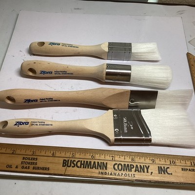 Four Zibra Paint Brushes high-Quality Brushes. Nice Lot