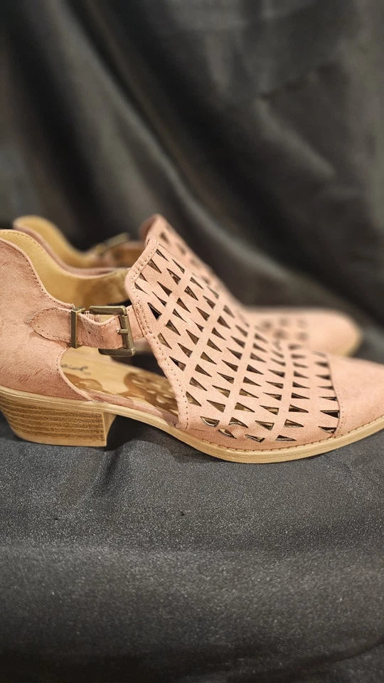 Botas al tobillo Qupid para mujer de piel de serpiente sintética punta talla 10-11 Foto 2 de 4