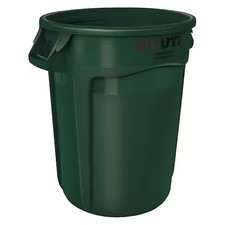 Rubbermaid Commercial Fg265500dgrn Brute Trash Can, Round, 55 Gal Capacity, 26