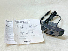Pro Stream Webcam  Set Up Guide Included  Logitech 1080p  New with Plastic 