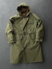 Vintage 1950s Abercrombie & Fitch Green OD Alpaca Lined Deck Parka Belted 40 Men