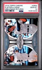 2019 TOPPS CHROME GREATNESS RETURNS #GRE6 D. JETER/A. JUDGE PSA 10