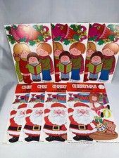 Peck Cardboard Christmas Cutouts 7 piece Vintage